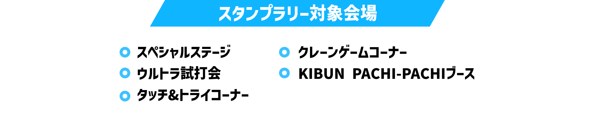 スタンプラリー対象会場